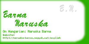 barna maruska business card